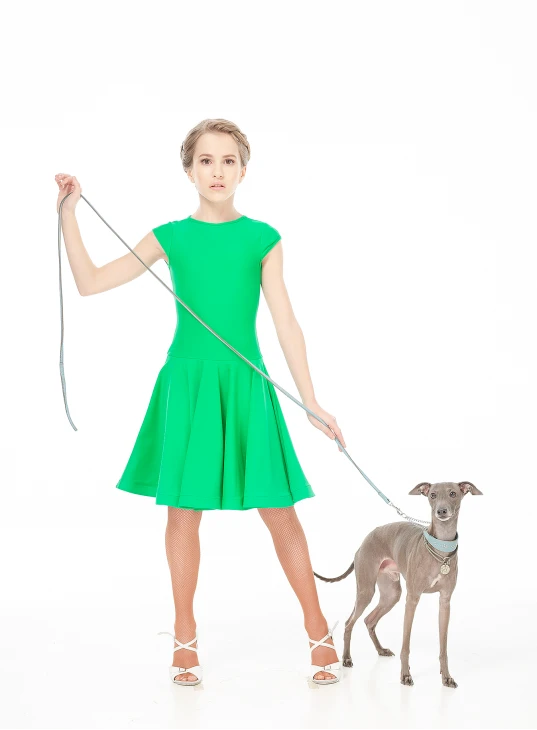 Бейсік BS509# для дівчинки, зелений, біфлекс матовий