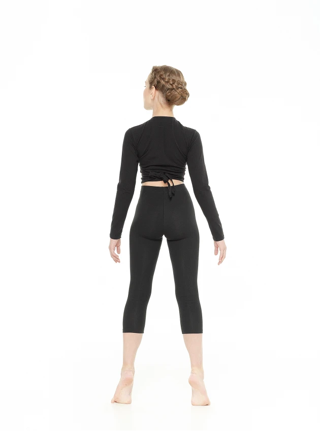 Dance Me Children's Midi Leggings L60, cotton, black