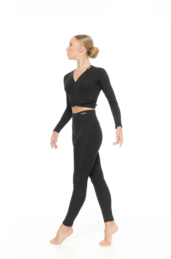 Dance Me Women's leggings, long, L61, cotton, black