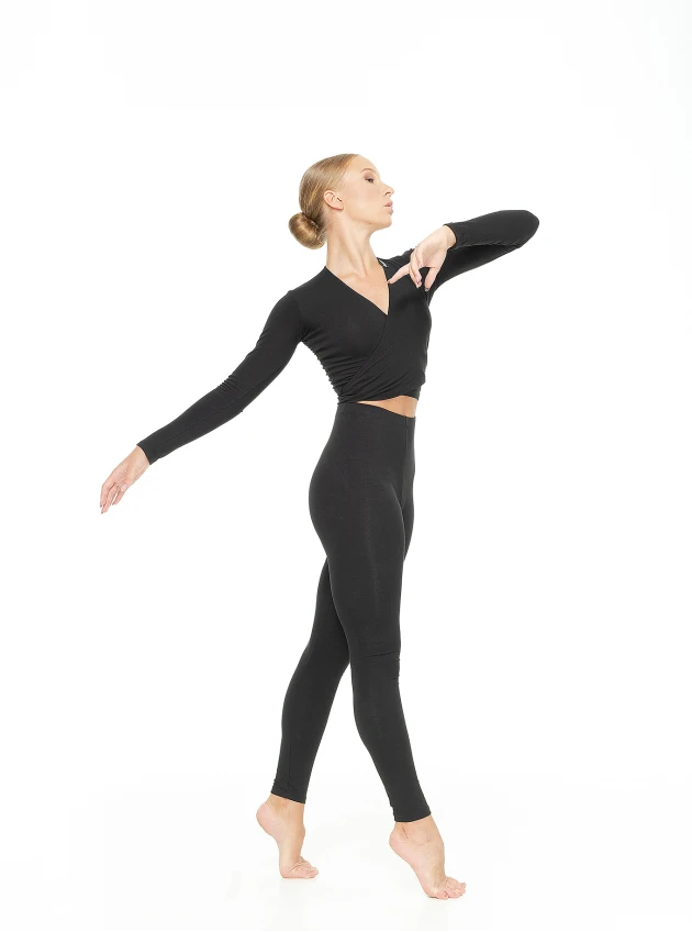 Dance Me Women's leggings, long, L61, cotton, black