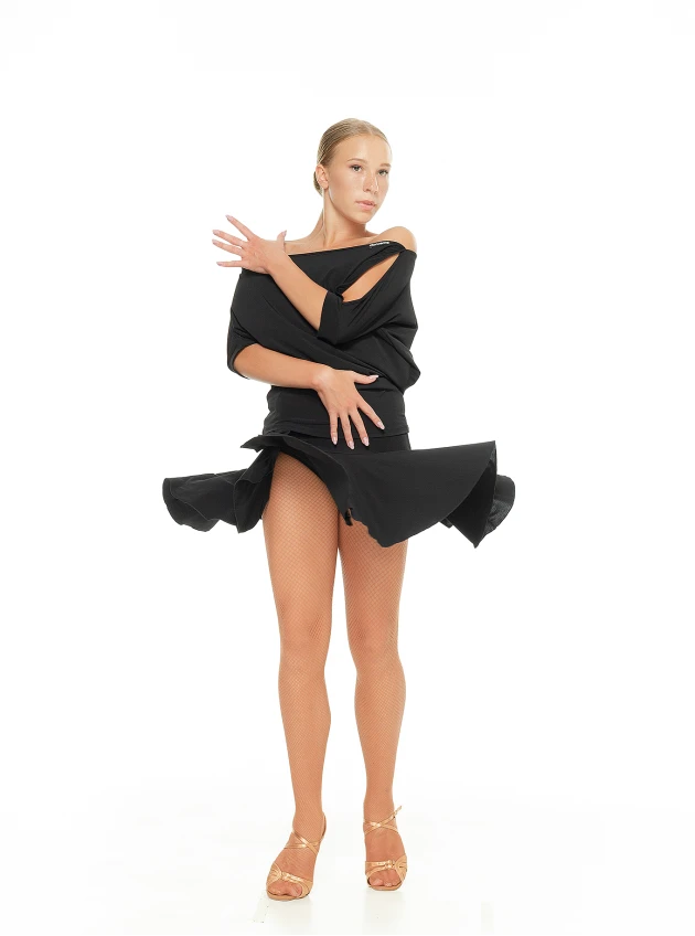 Блуза BL361 женская, черный, вискоза