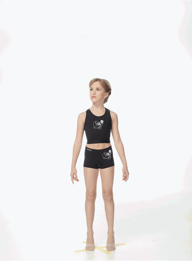 Топ TP609-7 для дівчинки, чорний, бавовна