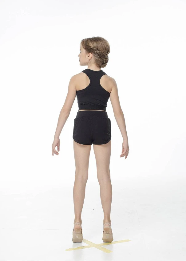 Топ TP605-7 для девочки, черный, хлопок