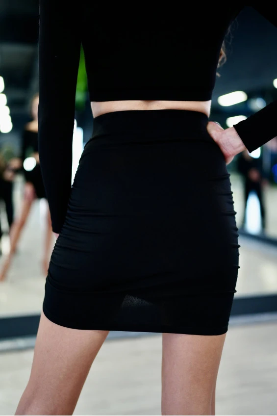 Спідниця UL943-14 жіноча, чорний, масло