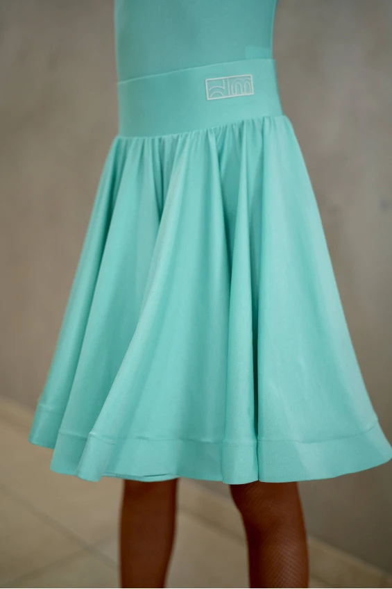 Dance clothing set GR1000# for a girl, mint, lycra, lace