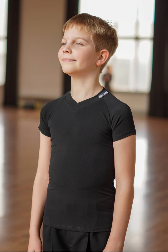 Футболка дитяча F727KR чорний, масло