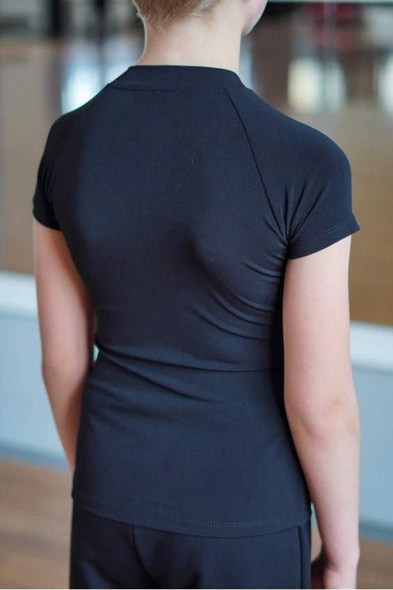 Футболка дитяча F727KR чорний, масло