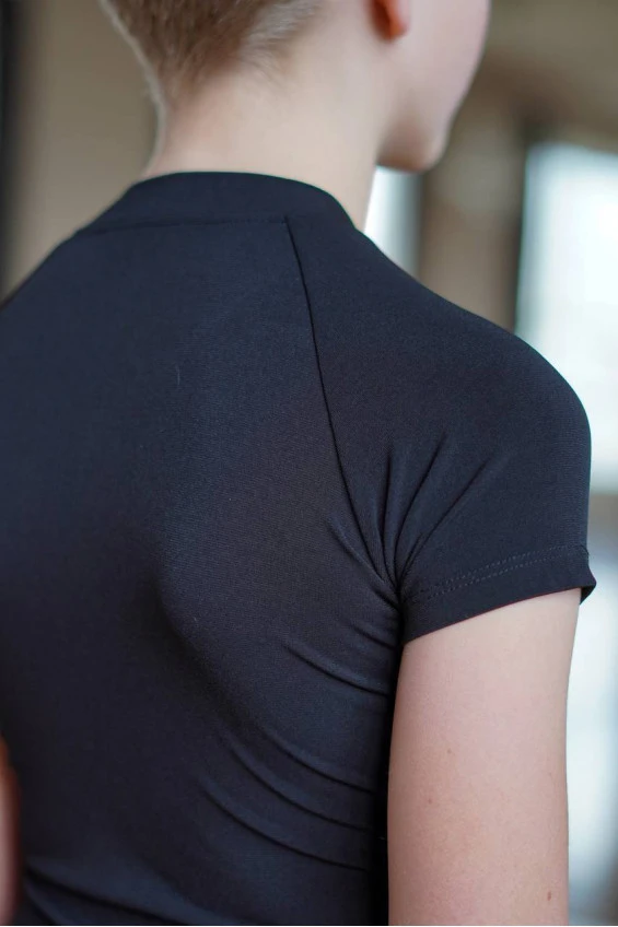 Футболка дитяча F727KR чорний, масло