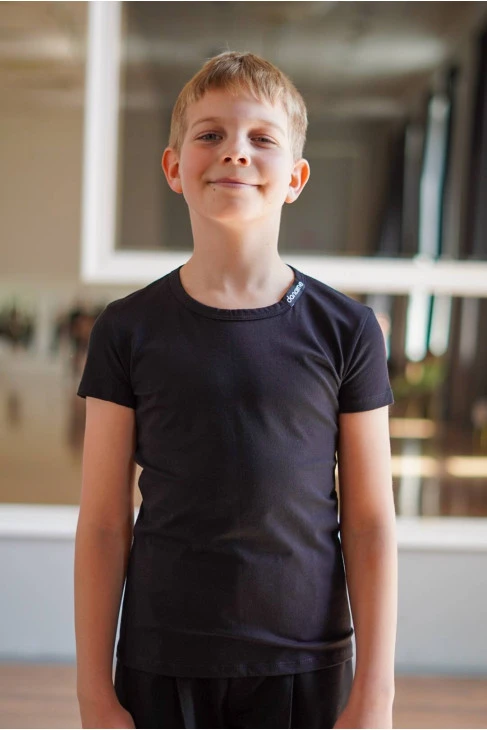 Футболка дитяча F74KR чорний, бавовна