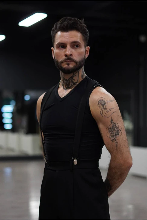 Жилет G696 чоловіча, чорний, біфлекс матовий