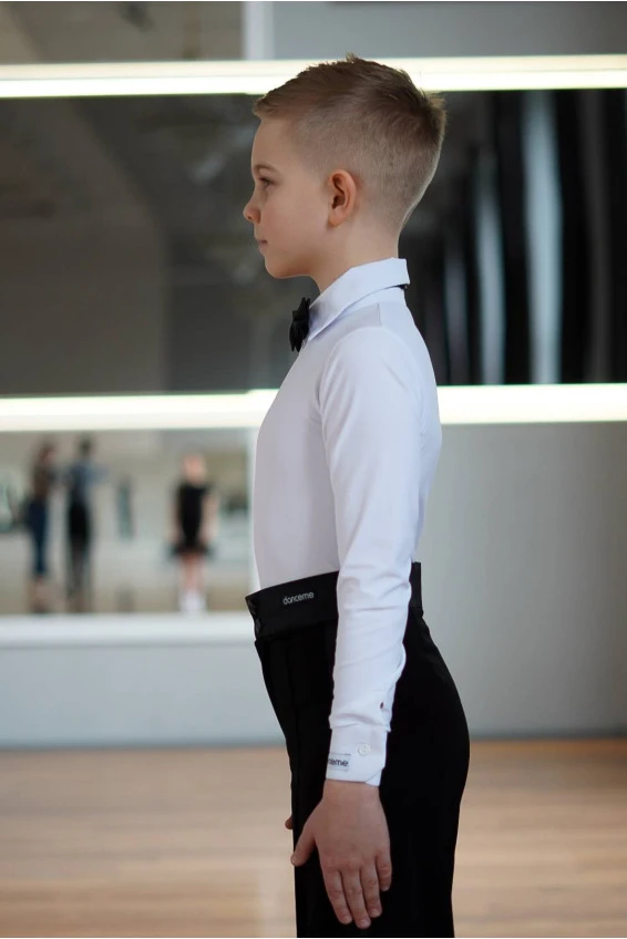 Shirt R408 for a boy, white, lycra, marcella