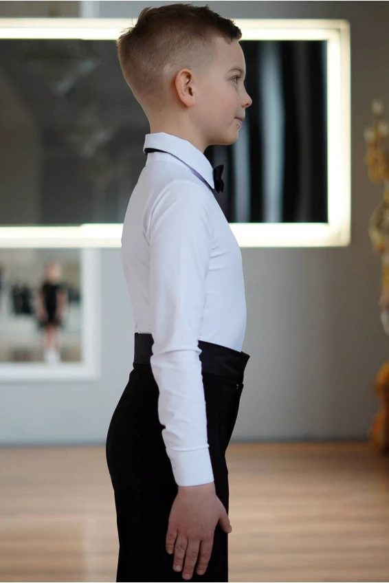 Shirt R408 for a boy, white, lycra, marcella