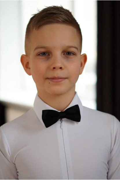 Сорочка R408 для хлопчика, білий, біфлекс, лакоста