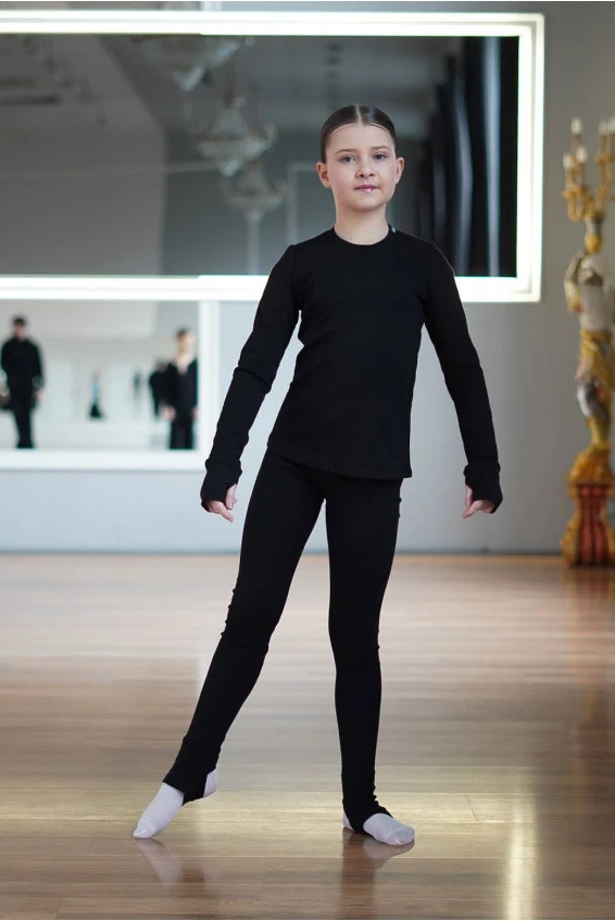 Children's T-shirt F657DR-16-23 black, cotton