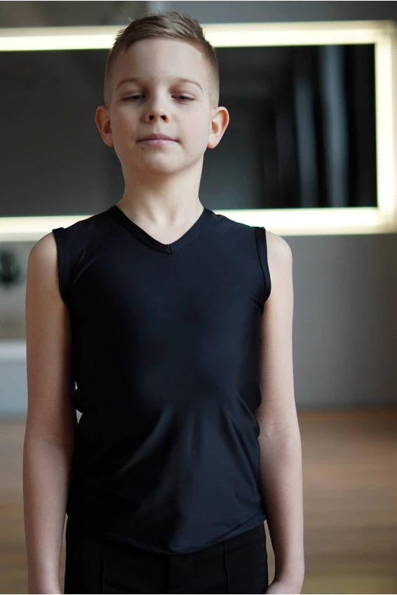 Жилет G696 для хлопчика, чорний, біфлекс матовий