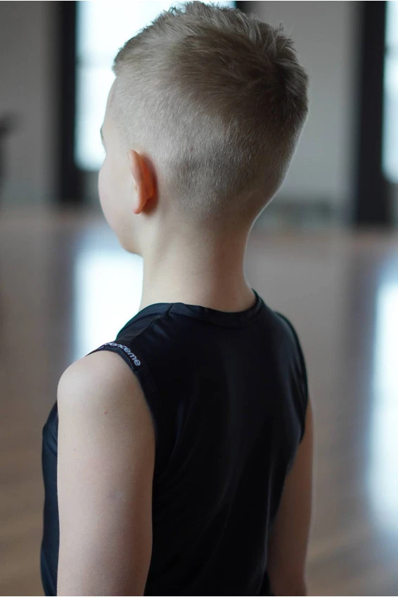 Жилет G696 для хлопчика, чорний, біфлекс матовий