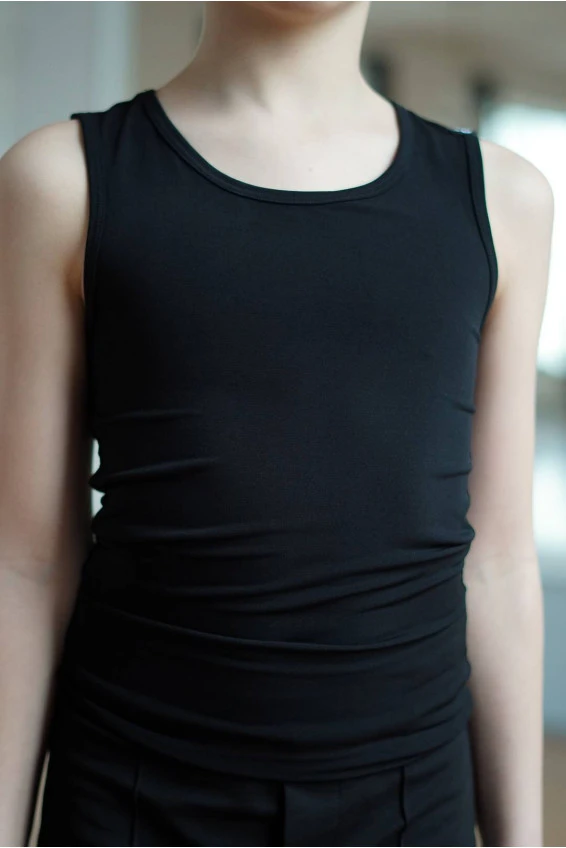 Майка M301 для хлопчика, чорний, масло