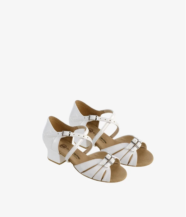 Обувь блок каблук 2002 Dance.me, Украина, белый/лак