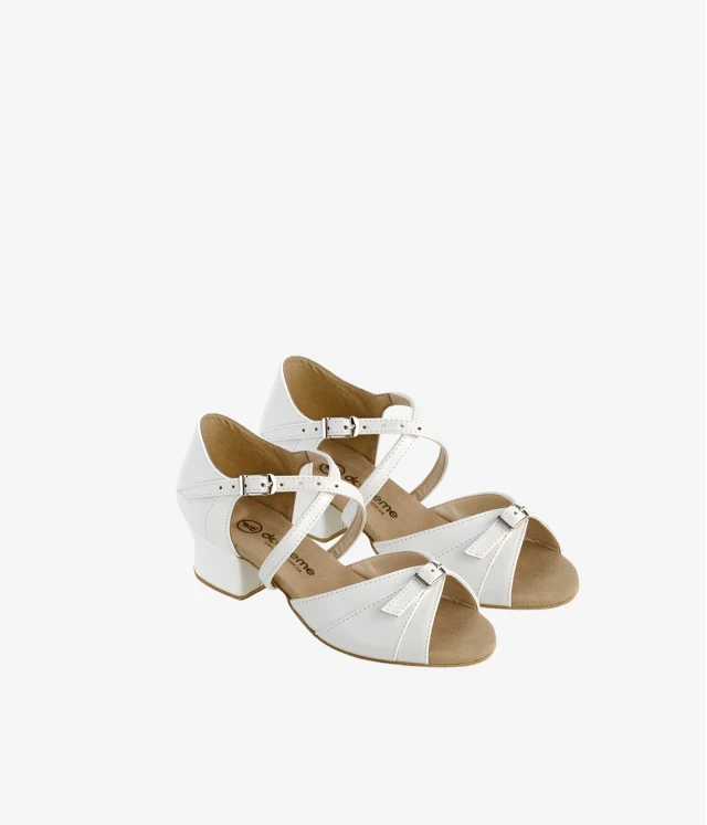 Взуття блок-каблук 2030 для дівчинки, білий