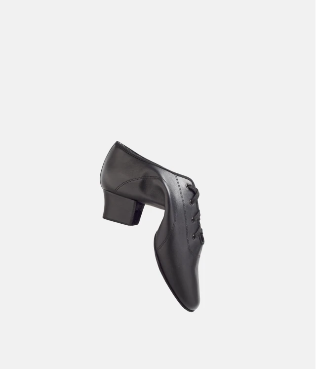 Чоловічі туфлі для латини Dance Me Флексі 5207, чорна шкіра