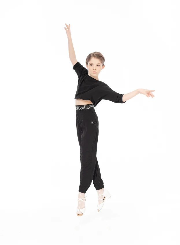 Dance Me Брюки латина BRL751 детский, масло, черный