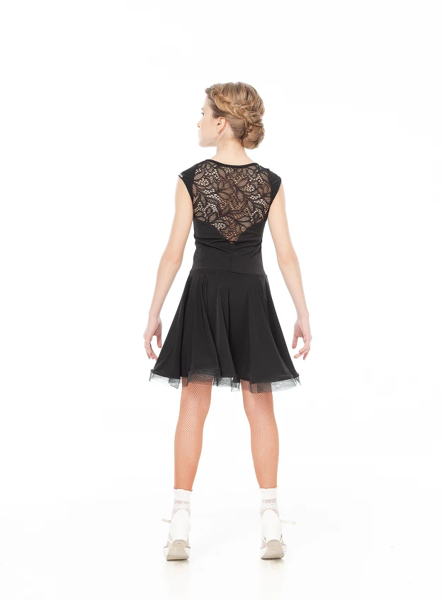 Сукня PL334-11# для дівчинки, чорний, масло, гіпюр