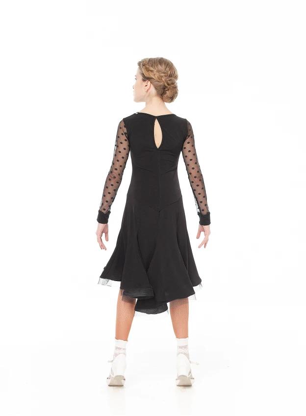 Dance Me Платье PL204-6# детское, масло/сетка/кринолин, черный