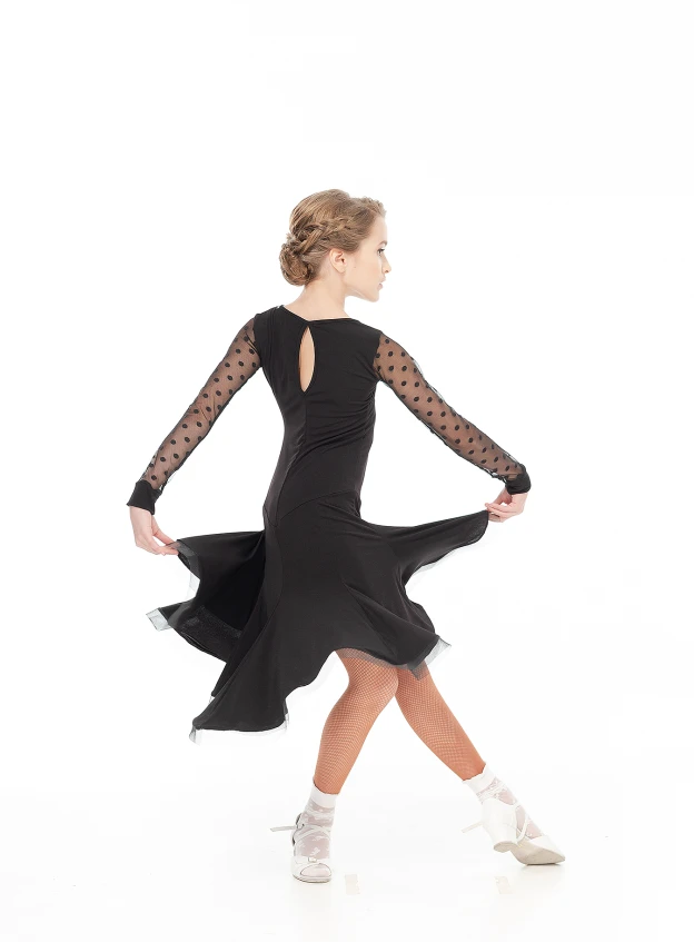 Dance Me Платье PL204-6# детское, масло/сетка/кринолин, черный