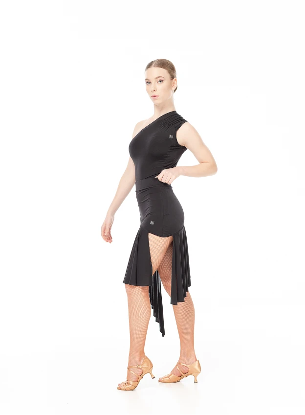 Skirt UL569-14 female, black, micro crepe