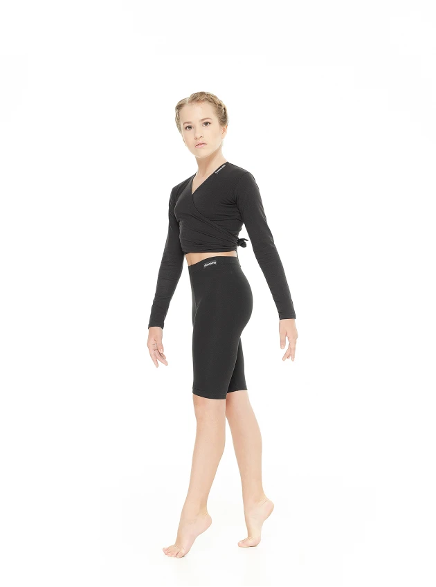 Шорти подовжені SH168-VT для дівчинки, чорний, бавовна