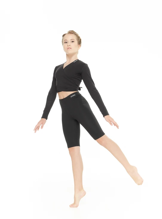 Шорти Подовжені SH168-VT для дівчинки, чорний, бавовна