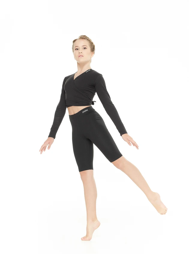 Шорти подовжені SH168-VT для дівчинки, чорний, бавовна