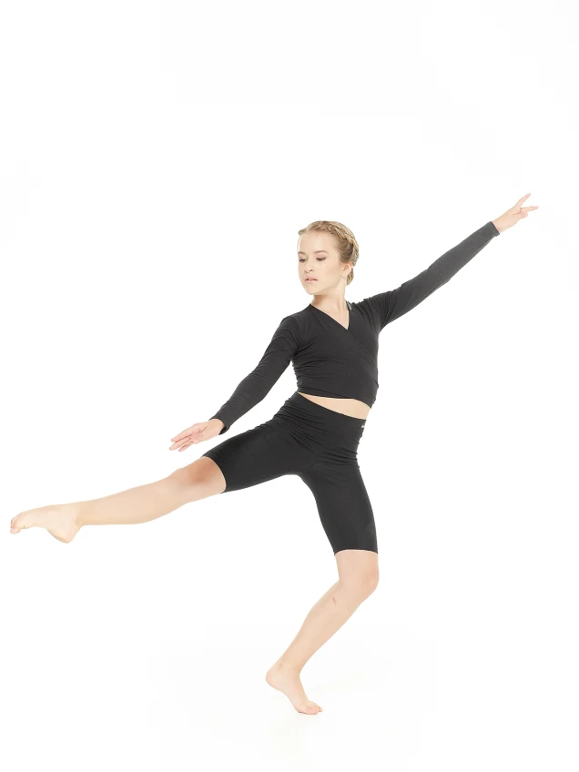 Шорти подовжені SH168-VT для дівчинки, чорний, бавовна