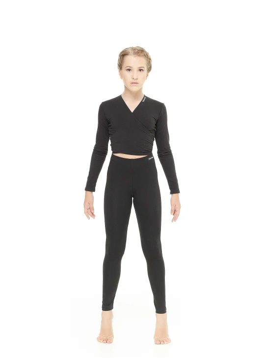 Dance Me Лосини дитячі подовжені L61, бавовна, чорний