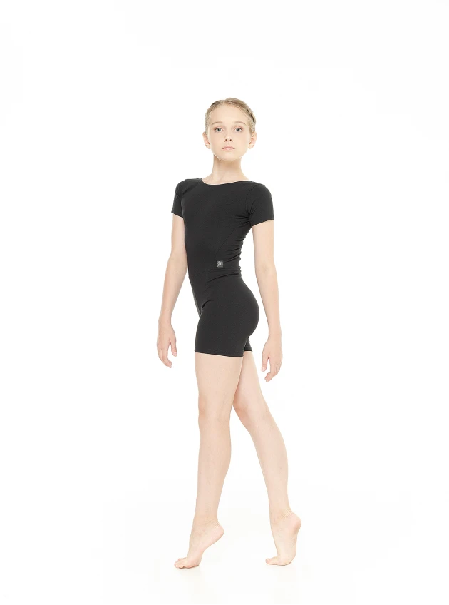 Biketard PK800KR for a girl, black, cotton