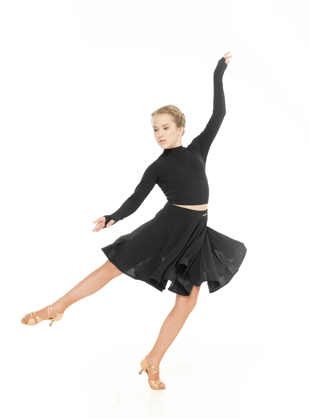 Спідниця UL402-14# для дівчинки, чорний, масло