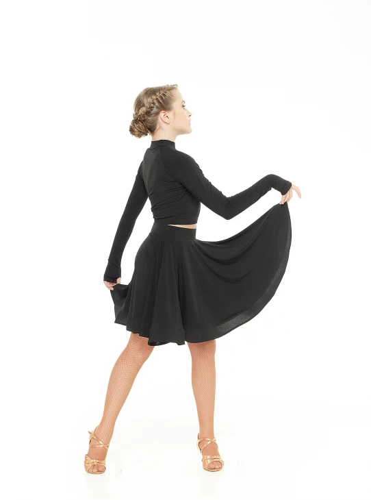 Спідниця UL402-14# для дівчинки, чорний, масло