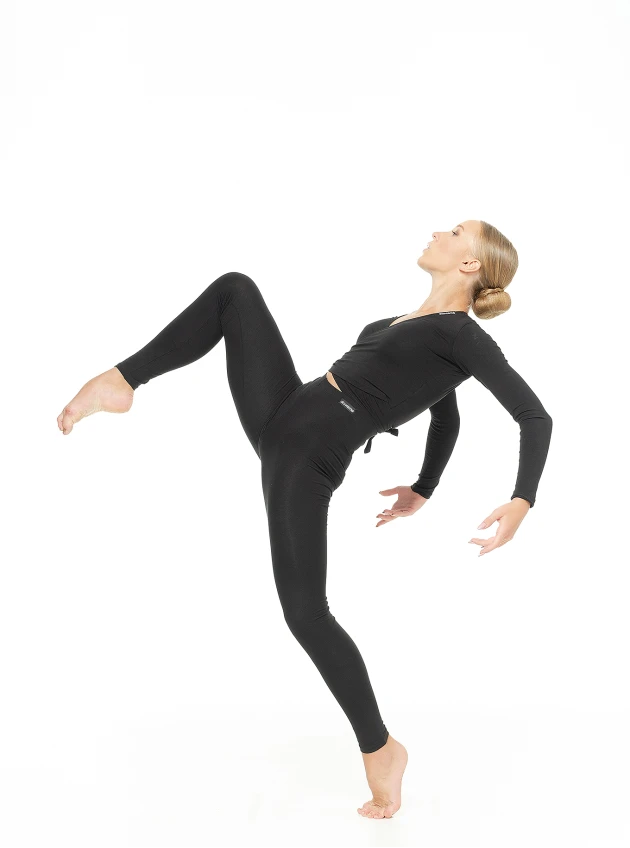 Dance Me Women's leggings, long, L61, cotton, black