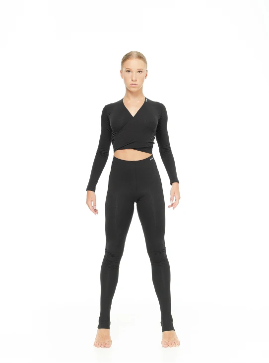 Лосини Гімнастичні L253-VT жіноча, чорний, бавовна