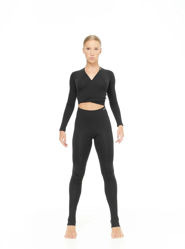 Stirrup Leggings L253-VT female, black, cotton