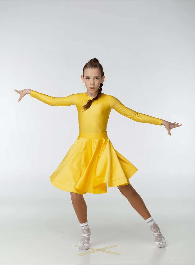Juvenile dress BS319DR-402-11# Dance.me, Ukraine, Biflex+hypure, Gold #15