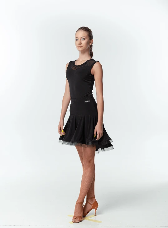 Dance Me Блуза жіноча BL489, масло / сітка, чорний