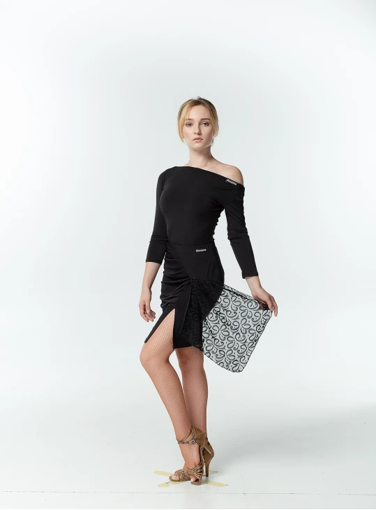 Блуза BL353DR жіноча, чорний, масло