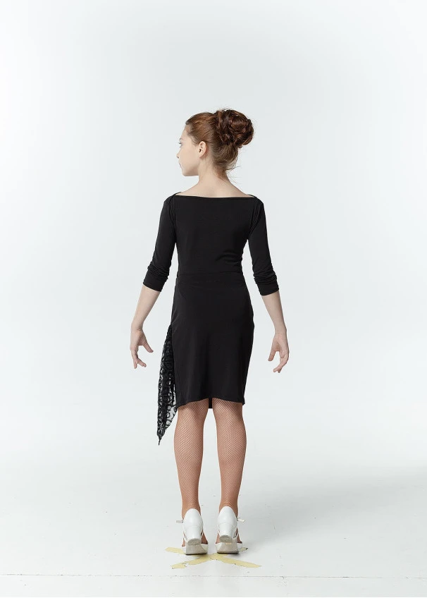 Блуза BL353DR для дівчинки, чорний, масло