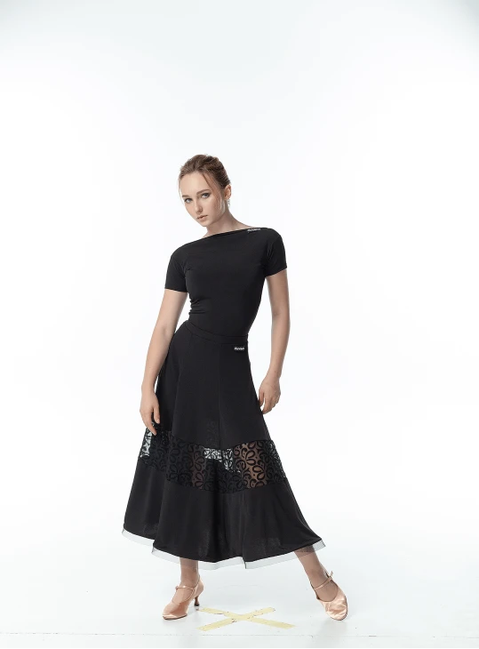 Спідниця US358-20# жіноча, чорний, масло, сітка