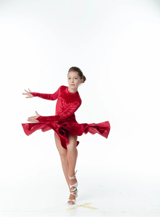 Бейсік BS513DR-13С# для дівчинки, червоний, бархат