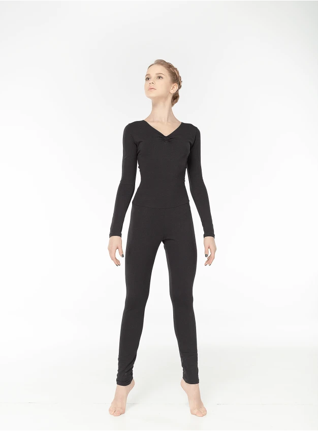 Dance Me Women's Jumpsuit long sleeve K107DR, cotton, black