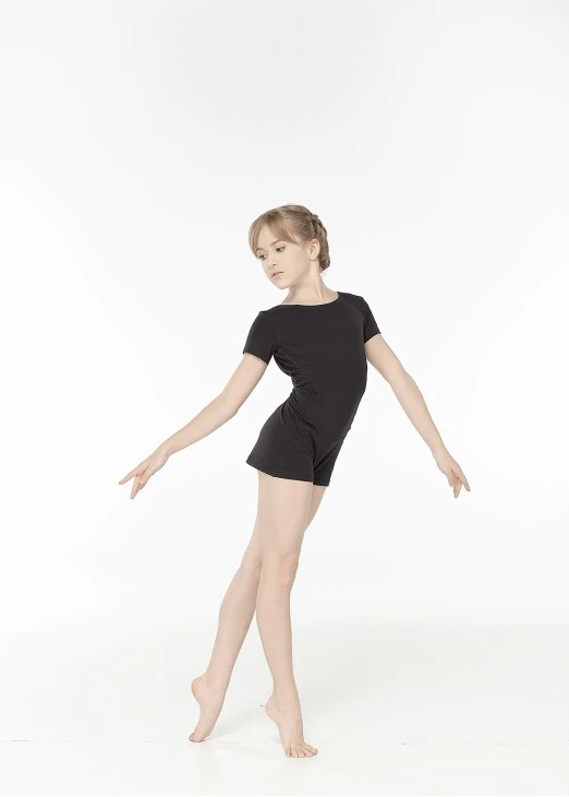 Dance Me Напівкомбінезон дитячий короткий рукав PK278KR, бавовна, чорний