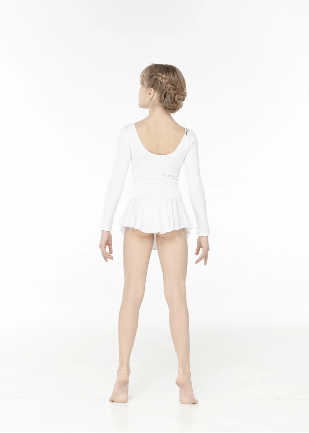 Waistband fixed wrap UH57 for a girl, White, polyamide, microcrepe