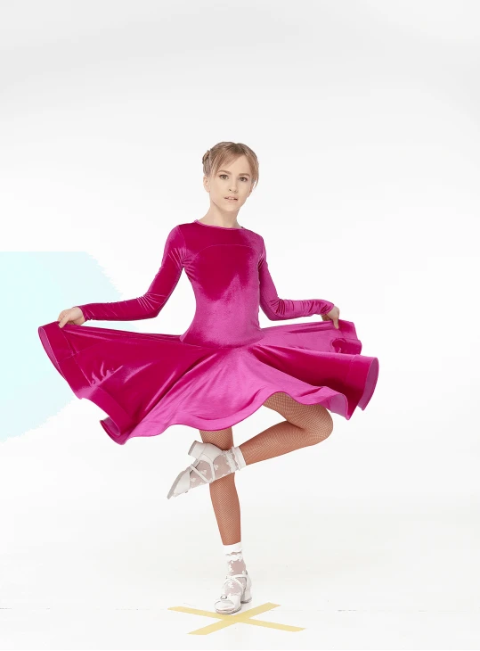 Бейсік BS515DR-13V# для дівчинки, сливовий, бархат італійський